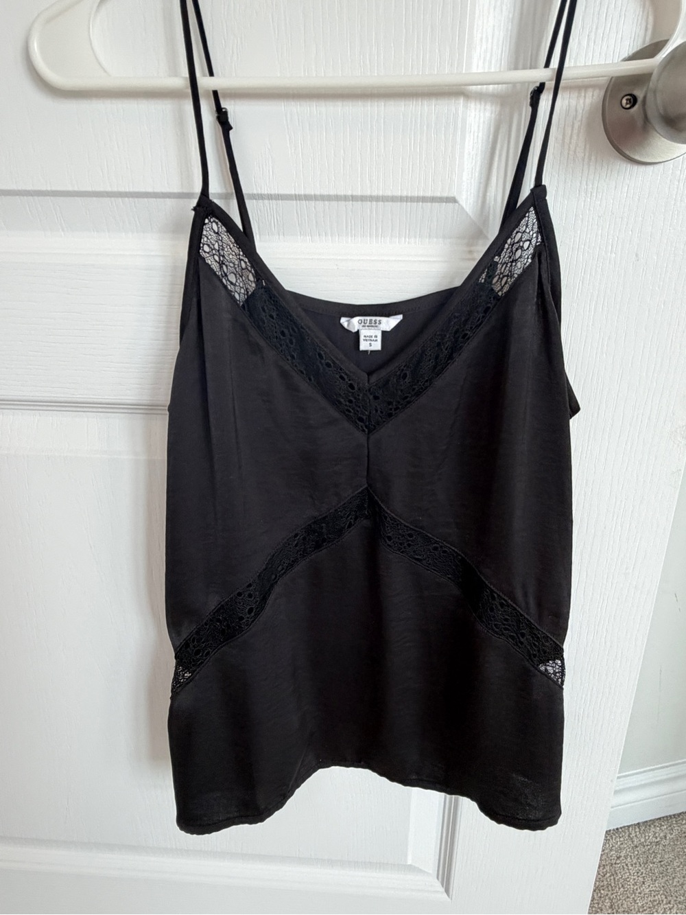 Guess Black Lace Satin Camisole